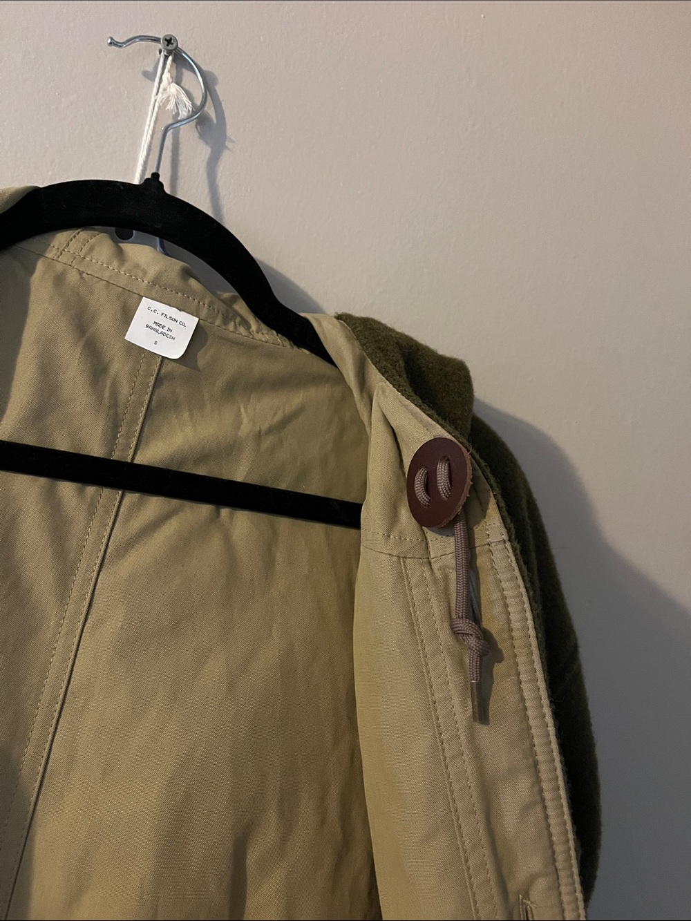 Filson Snohomish Olive Hooded Wool Jacket Sz S Like New Condition! - Picture 10 of 12